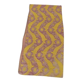 Antique Gold & Purple Metallic Threads Woven Textile Panel