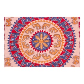 Festival Parade Indian Block Print Coverlet