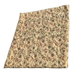Vintage Yellow & Green Floral Bedspread/Comforter/ Throw