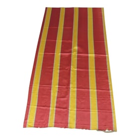 Vintage Red & Yellow Empire Stripes Silk Fabric Panel
