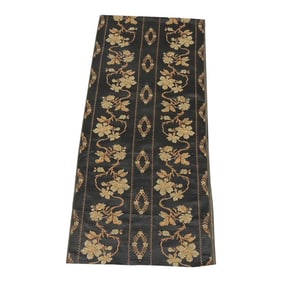 Vintage Heavy Woven Embroidered Silk Textile Panel