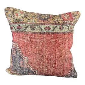 Pillow Cover Made from Vintage Turkish Rug