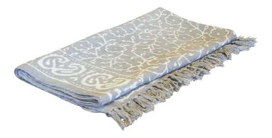 Floral Taupe Batik Throw