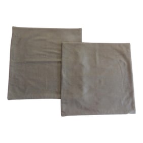 Hunter Green Loro Piana Carriage Cloth Wool Square Pillow Covers - Set of 2