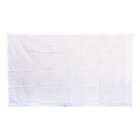 Starflower Artisan Cotton Cutwork Bedcover