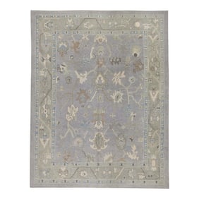 Modern Turkish Oushak Rug 9'2" x 11'9"