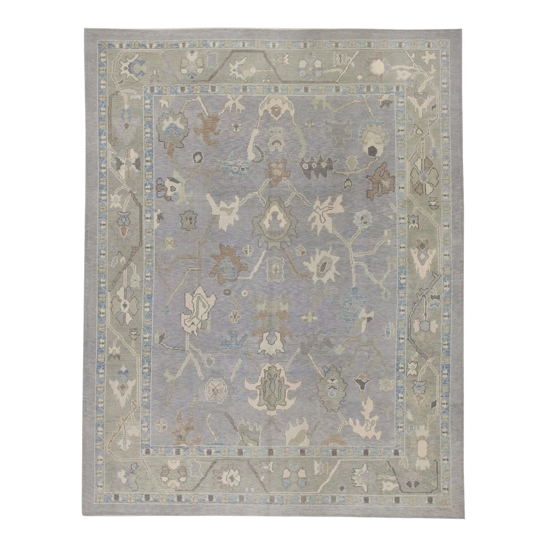 Modern Turkish Oushak Rug 9'2" x 11'9"
