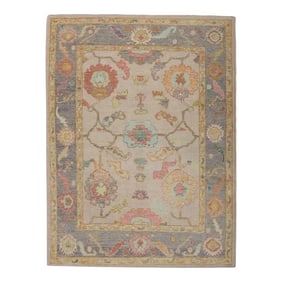 Modern Turkish Oushak Rug 5' x 6'9"