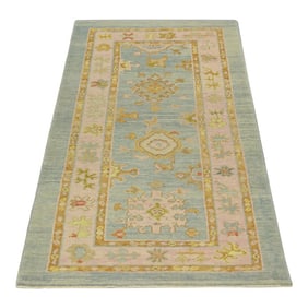 Modern Turkish Oushak Rug 3'1" x 6'9"