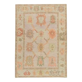 Modern Turkish Oushak Rug 4'10" x 6'10"