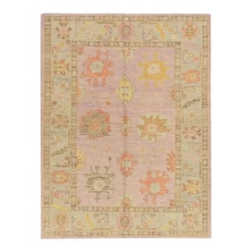 Modern Turkish Oushak Rug 5'1" x 6'7"