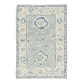 Modern Turkish Oushak Rug 2'1" x 3'
