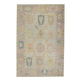 Modern Turkish Oushak Rug 3'9" X 5'11"