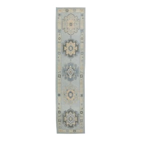 Modern Turkish Oushak Rug 3'1" x 12'6"