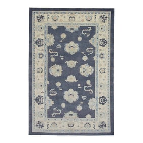 Modern Turkish Oushak Rug 6' x 9'2"