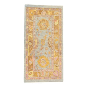 Modern Turkish Oushak Rug 2'8" x 5'2"