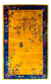 Vintage Art Deco Wool Rug