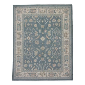 Modern Turkish Oushak Rug 8'2" x 9'11"