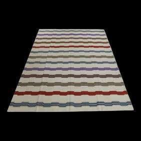 Early 21st Century Handmade Modern Kilim Rug 8'6 X 10'8