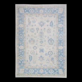 Modern Turkish Oushak Rug 9'1" x 12'6"