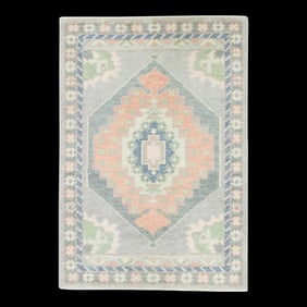 Modern Turkish Oushak Rug 2'2" x 3'2"