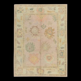 Modern Turkish Oushak Rug 5'1" x 6'9"