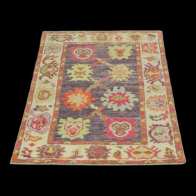 Modern Turkish Oushak Rug 2'9" x 4'9"