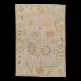 Modern Turkish Oushak Rug 5' x 6'9"