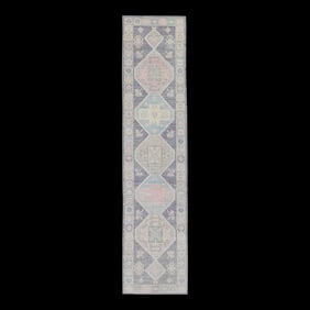 Modern Turkish Oushak Rug 3'3" x 12'11"