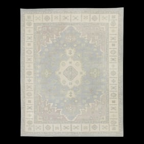 Modern Turkish Oushak Rug 7'11" x 9'10"