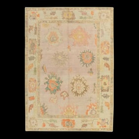 Modern Turkish Oushak Rug 5' x 6'11"
