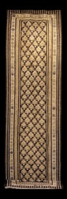 1920s Vintage Persian Flat Weave Kilim Runner Rug - 3‚Ä≤3‚Ä≥
