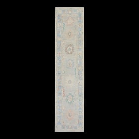 Modern Turkish Oushak Rug 2'11" X 12'1"