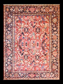 Antique Dragon Heriz Serapi Rug