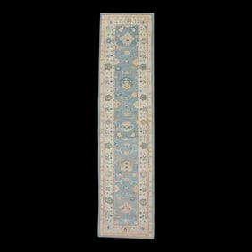Modern Turkish Oushak Rug 3' X 12'7"