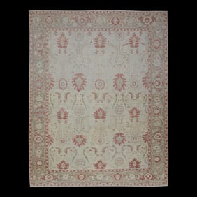 Modern Turkish Fine Woven Oushak Rug 9'7" x 12'1"