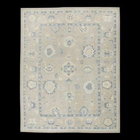 Modern Turkish Oushak Rug 9'2" x 11'6"