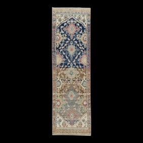 Vintage Turkish Oushak Rug 2'7" X 8'10"