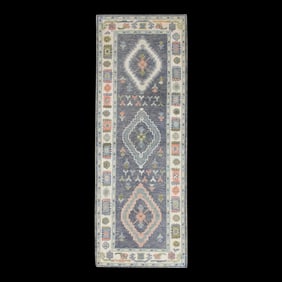 Early 21st Century Modern Turkish Oushak Runner 2'11" X 8'1"