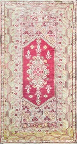 Antique Turkish Ghiordes Oushak Rug
