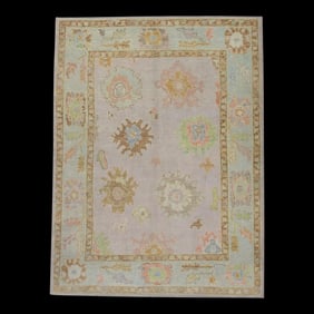 Modern Turkish Oushak Rug 5' x 6'8"