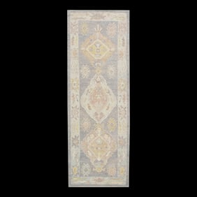 Modern Turkish Oushak Rug 3'1" x 8'6"