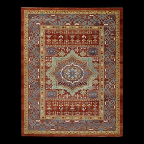 Fine Woven Turkish Oushak Rug 9'1" X 11'6"