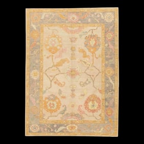 Modern Turkish Oushak Rug 5' x 6'10"