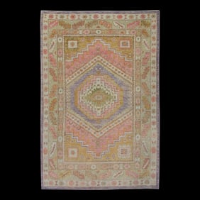 Modern Turkish Oushak Rug 4'11" x 7'1"
