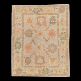 Modern Turkish Oushak Rug 5'3" x 6'4"