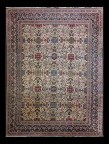 Antique Persian Dabir Kashan Rug- 10‚Ä≤2‚Ä≥ √ó 13&#8218
