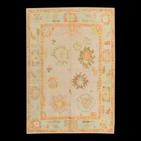 Modern Turkish Oushak Rug 5' x 6'10"
