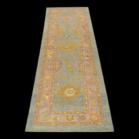 Modern Turkish Oushak Rug 2'11" x 9'4"