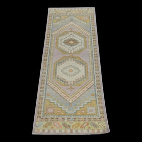 Modern Turkish Oushak Rug 3' x 8'6"